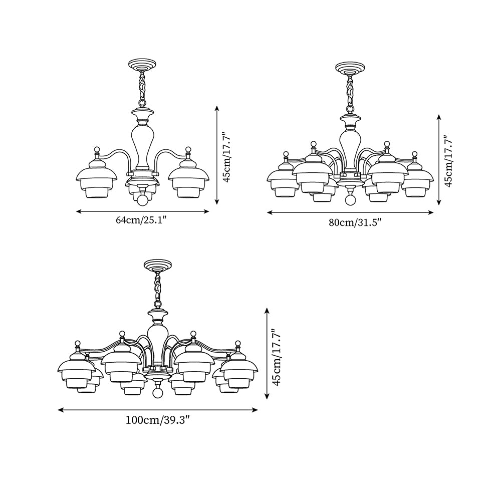 Keldelgrove Glass Chandelier-Moonnatur