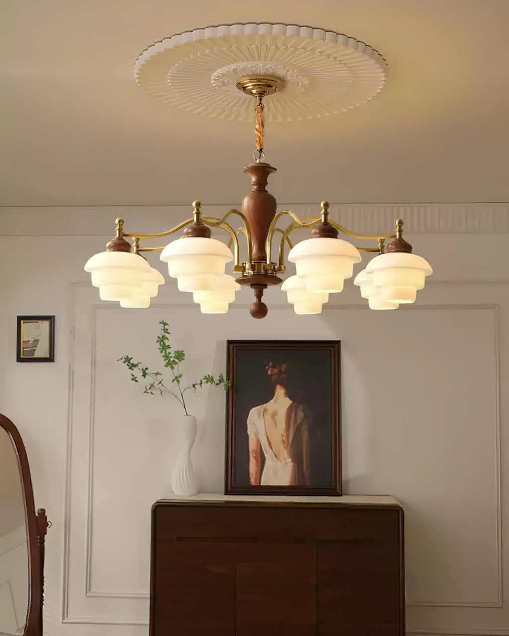 Keldelgrove Glass Chandelier-Moonnatur