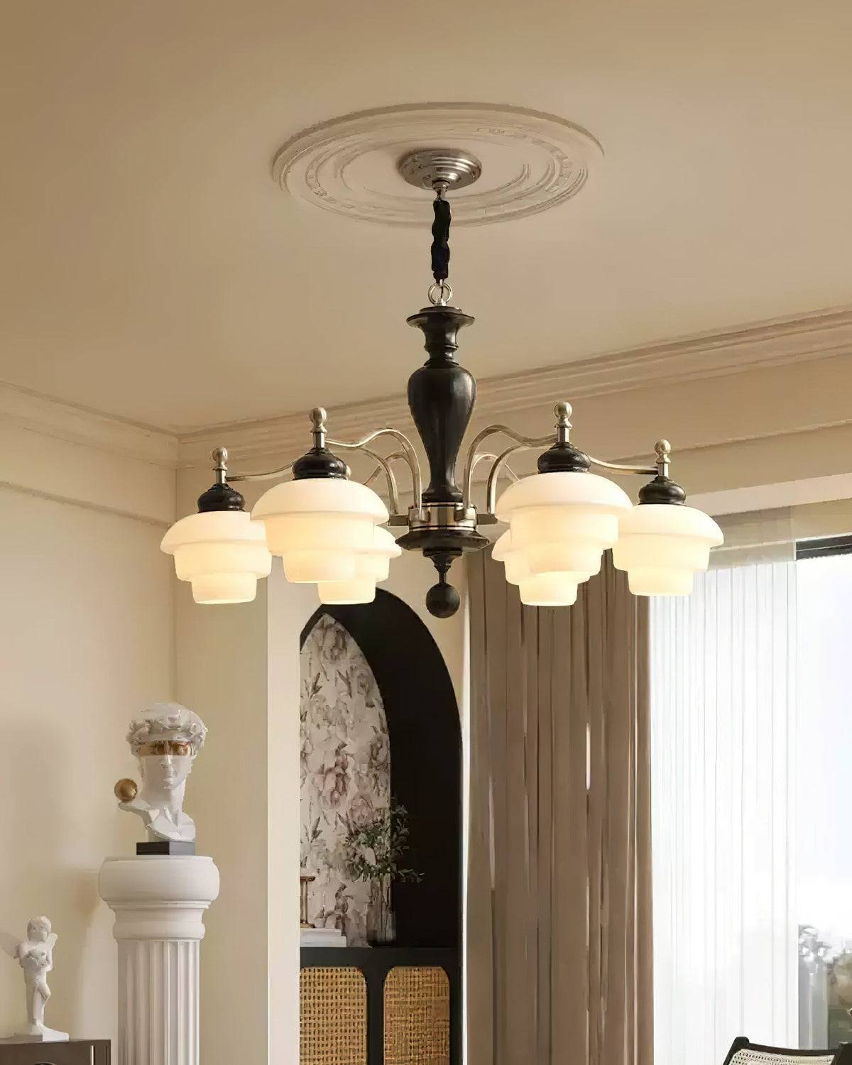 Keldelgrove Glass Chandelier-Moonnatur