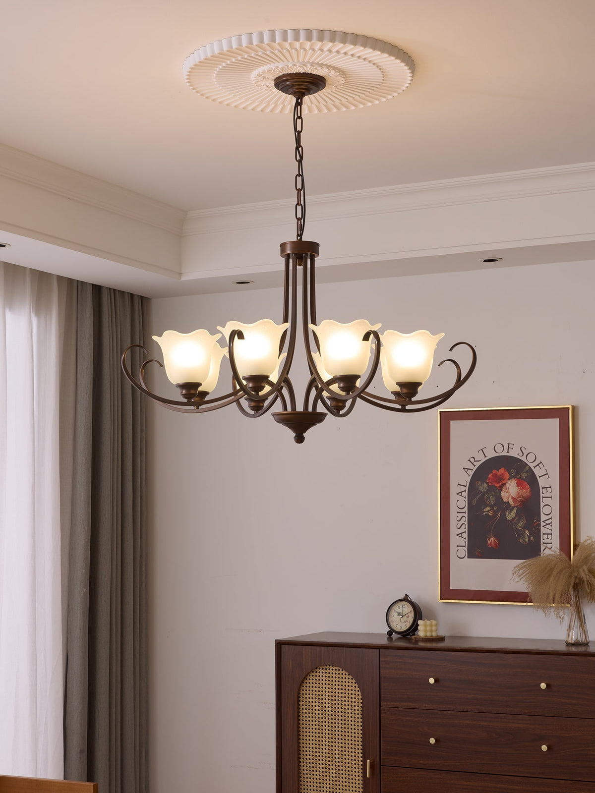 Brynia Glass Chandelier-Moonnatur