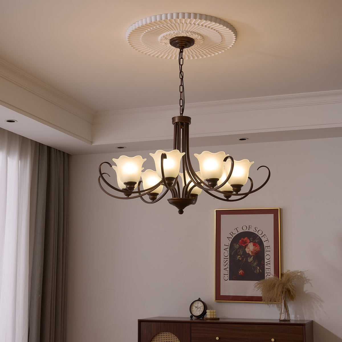 Brynia Glass Chandelier-Moonnatur