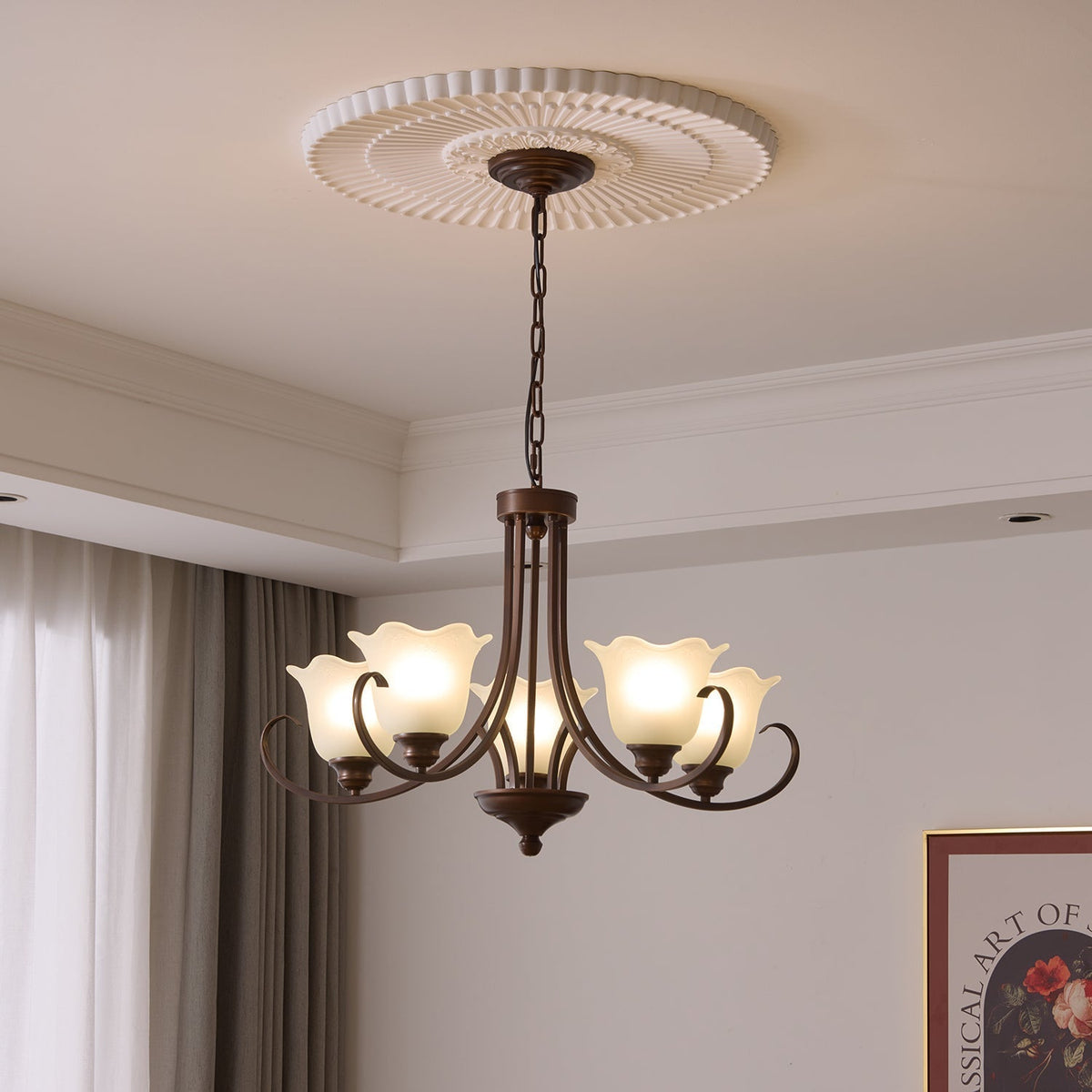 Brynia Glass Chandelier-Moonnatur
