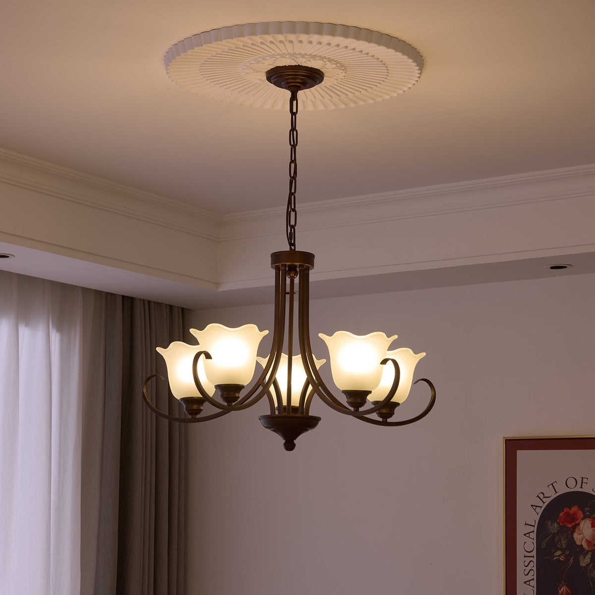 Brynia Glass Chandelier-Moonnatur