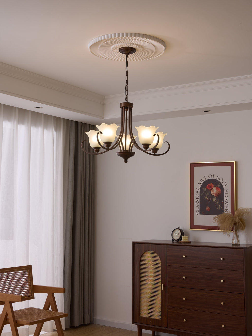 Brynia Glass Chandelier-Moonnatur