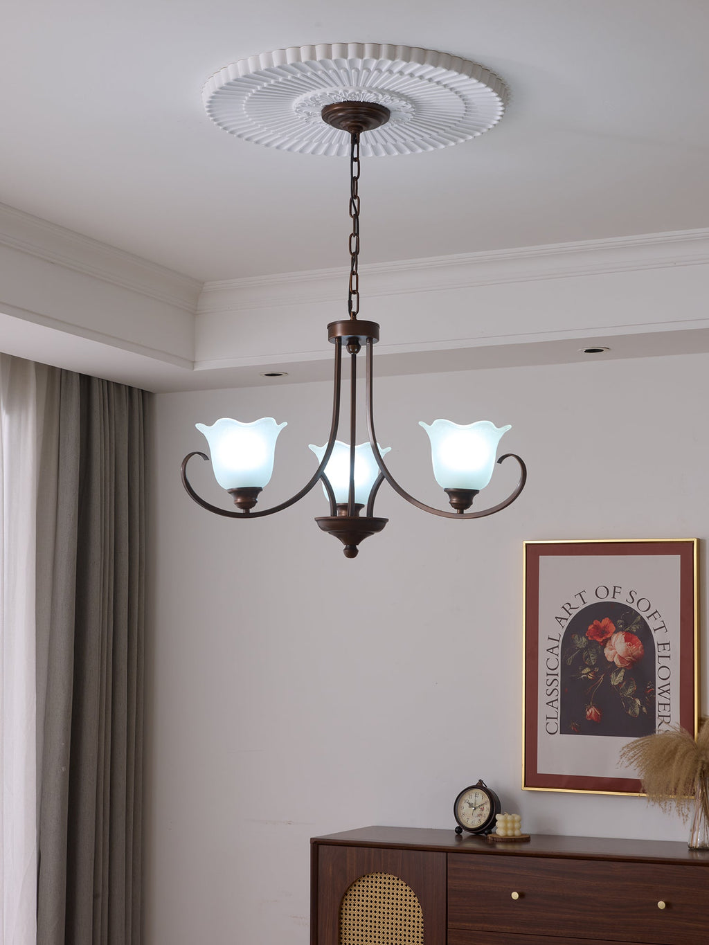 Brynia Glass Chandelier-Moonnatur