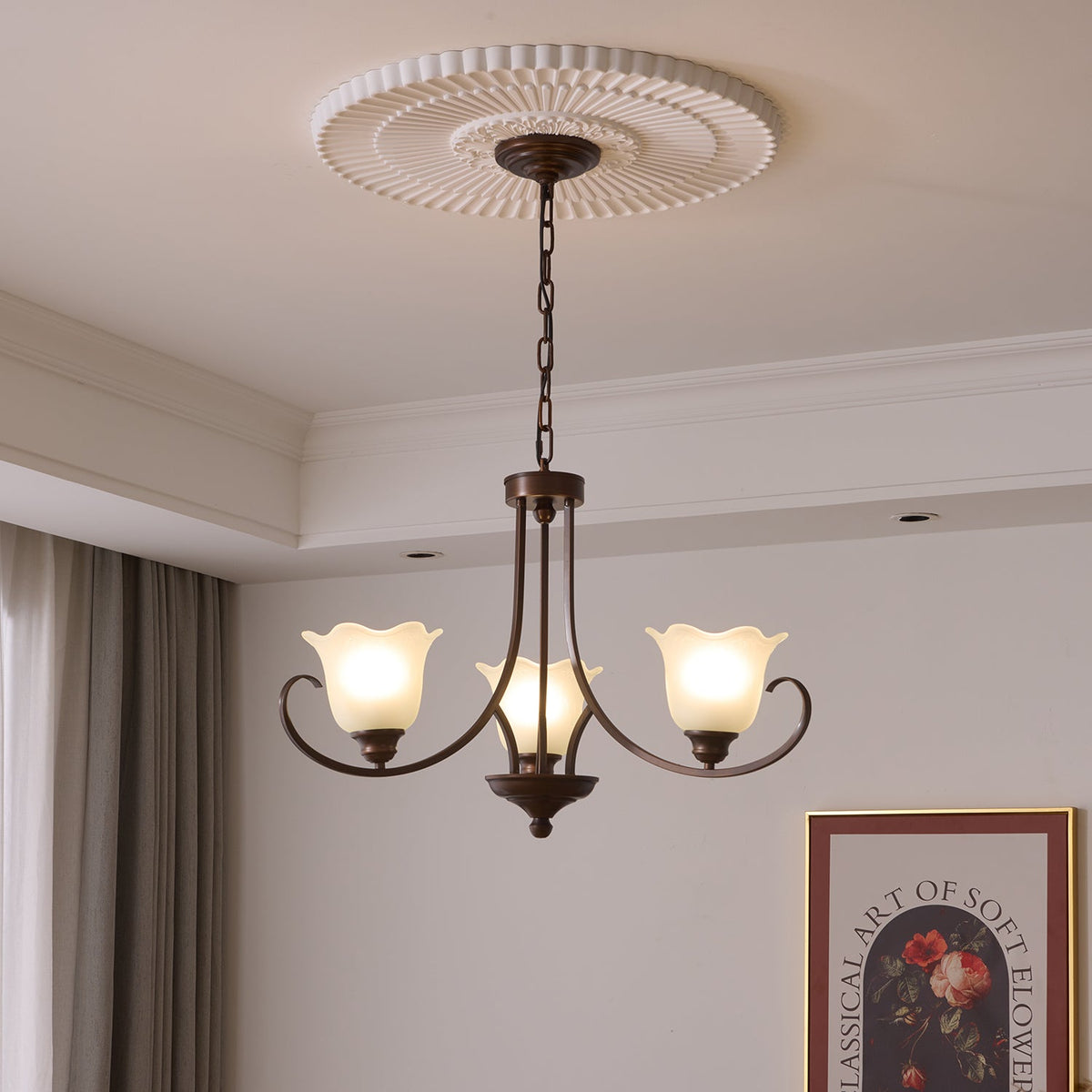 Brynia Glass Chandelier-Moonnatur