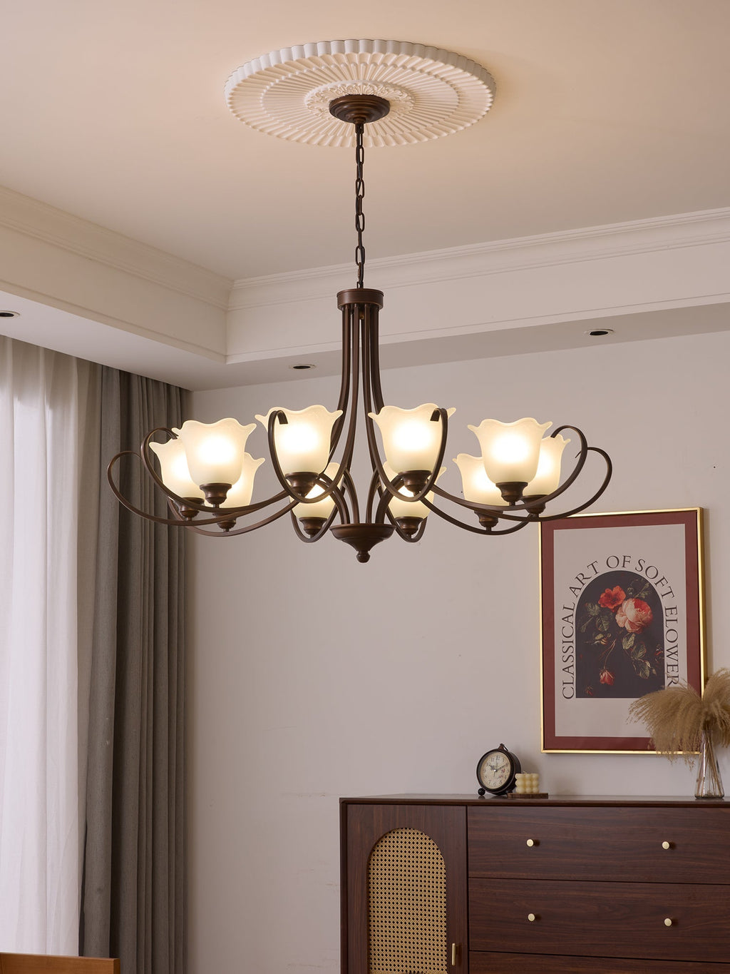 Brynia Glass Chandelier-Moonnatur