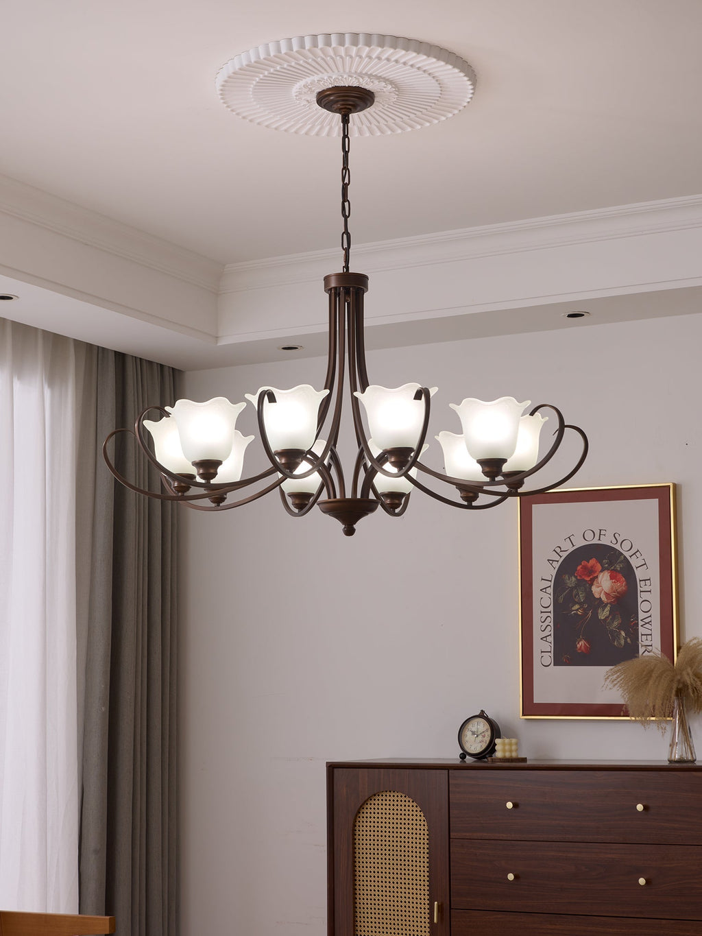 Brynia Glass Chandelier-Moonnatur