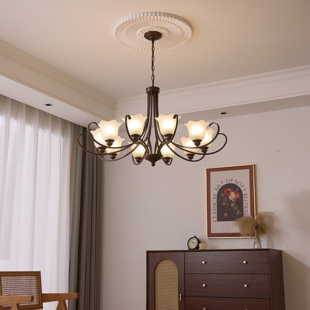 Brynia Glass Chandelier-Moonnatur