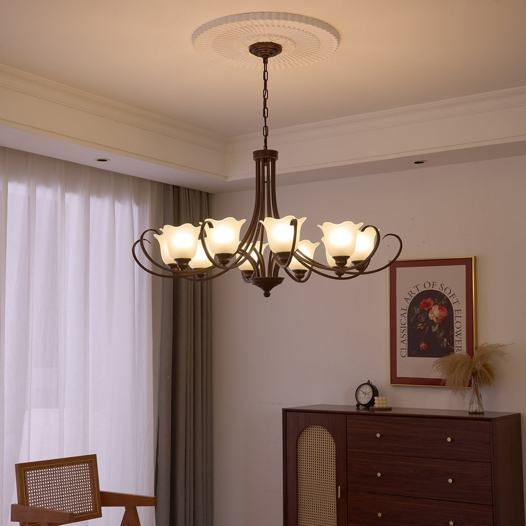 Brynia Glass Chandelier-Moonnatur