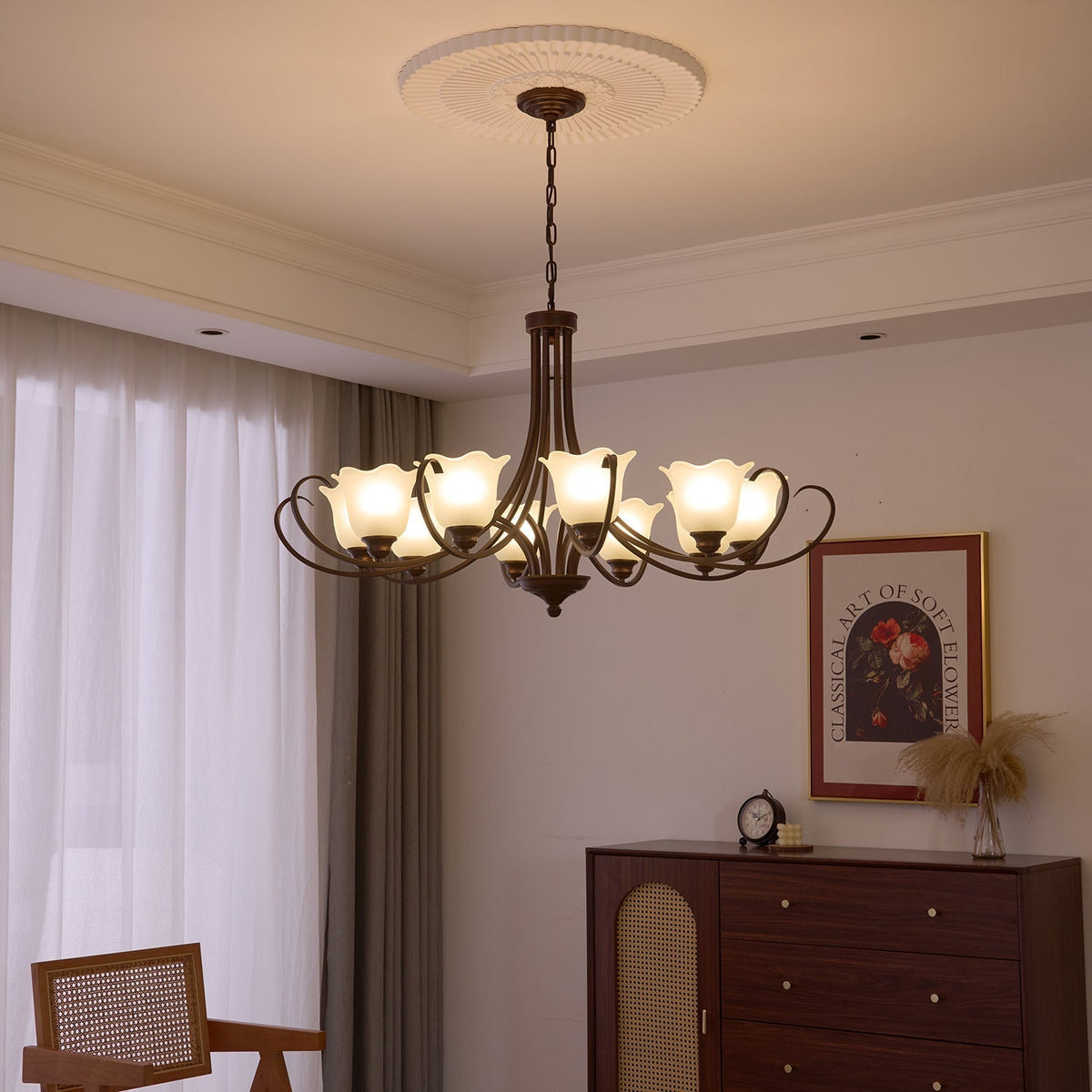 Brynia Glass Chandelier-Moonnatur