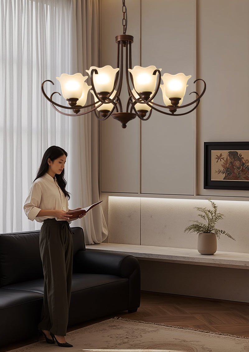 Brynia Glass Chandelier-Moonnatur