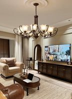 Brynia Glass Chandelier-Moonnatur