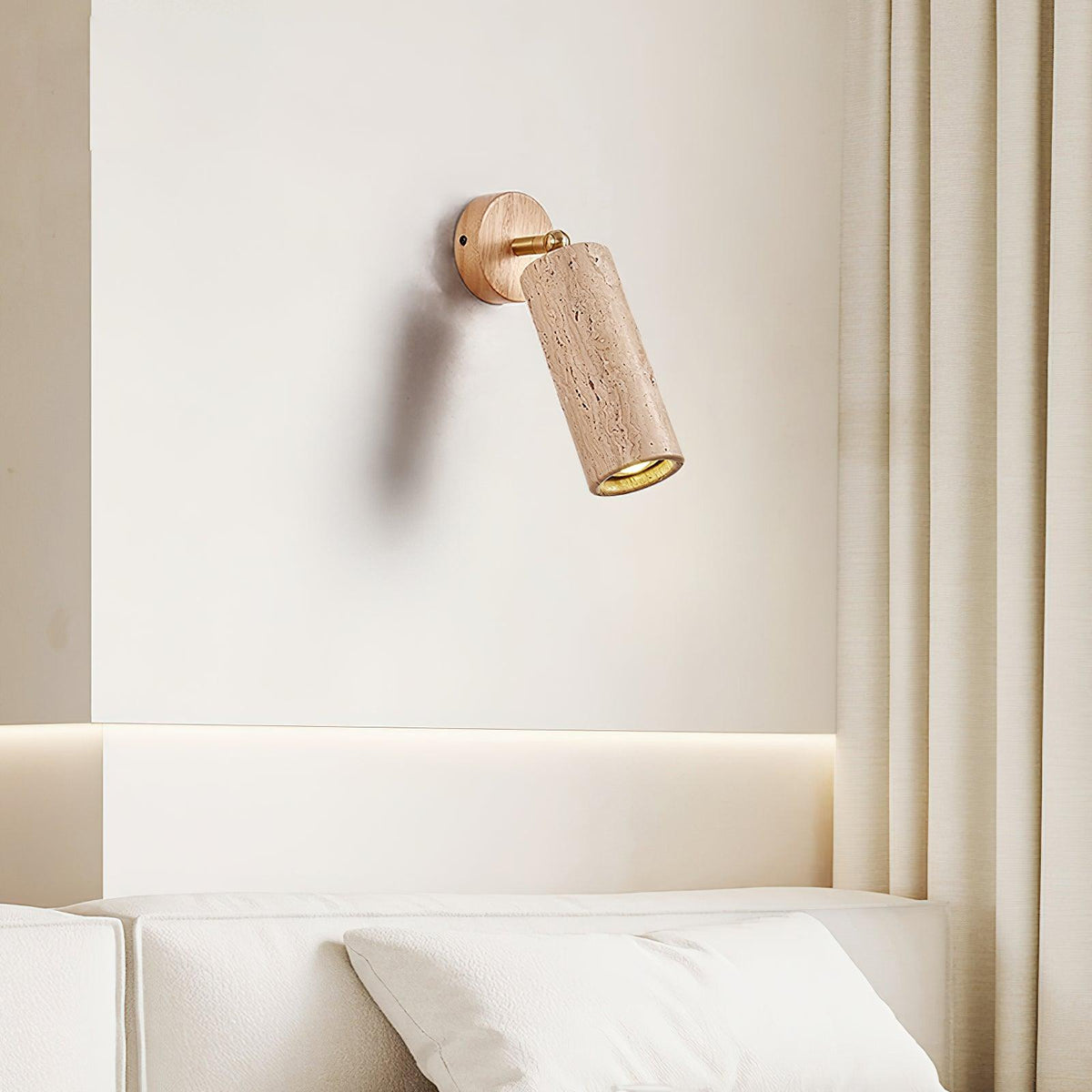 Wilvenbrook Travertine Wall Light-Moonnatur