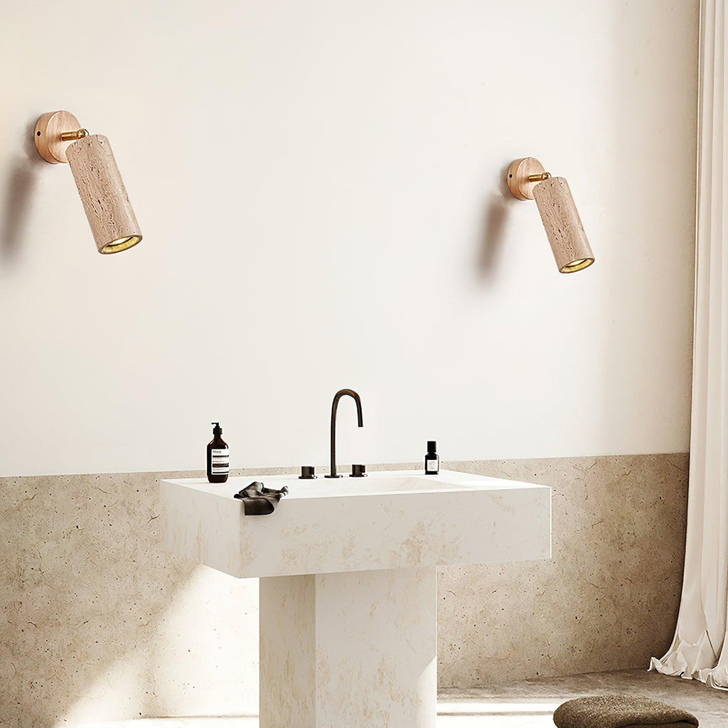 Wilvenbrook Travertine Wall Light-Moonnatur