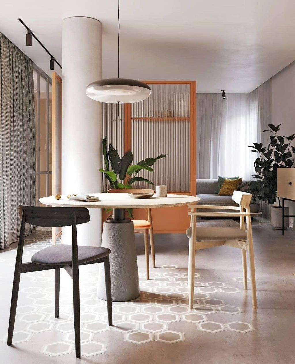 Serenis Plastic Pendant Light-Moonnatur