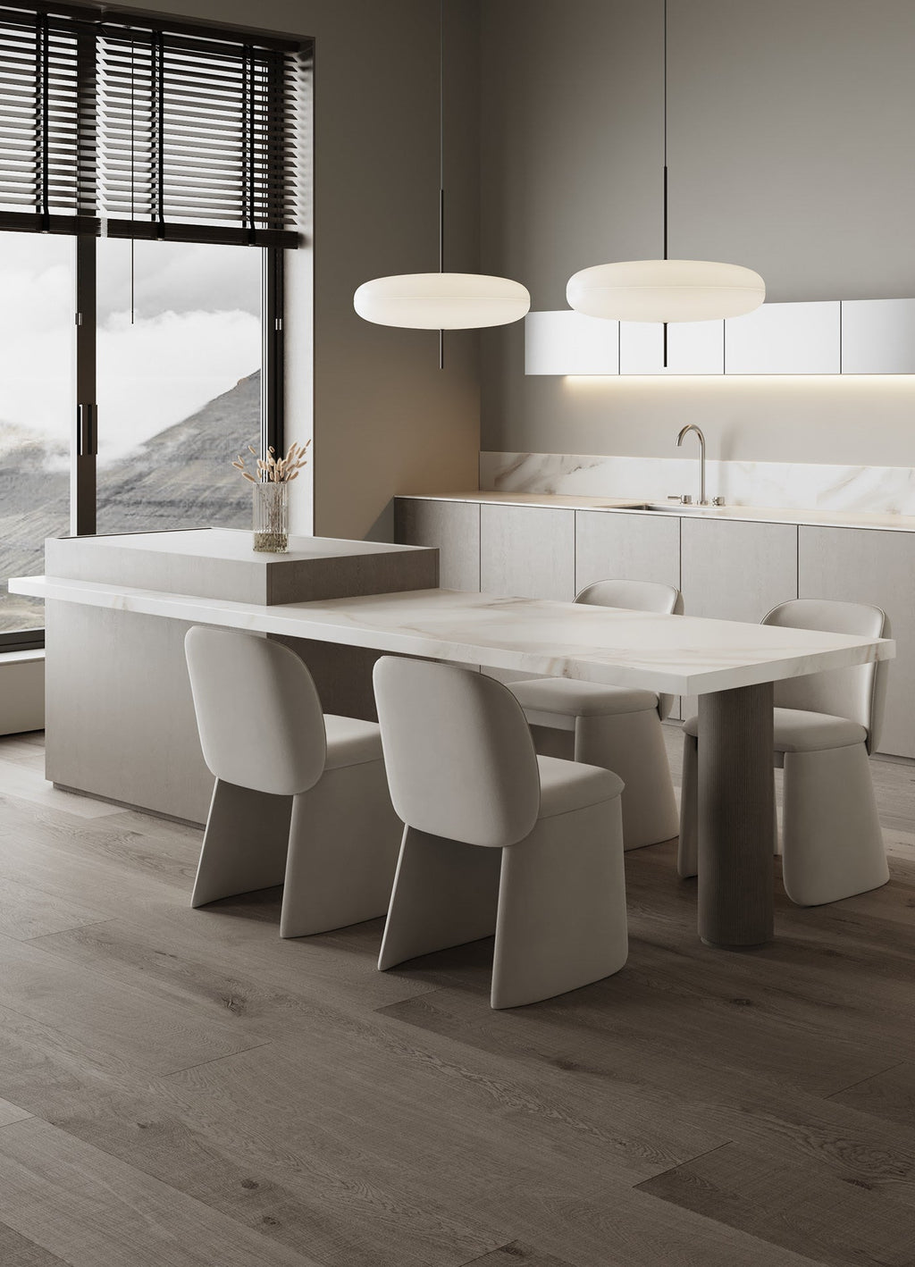 Serenis Plastic Pendant Light-Moonnatur