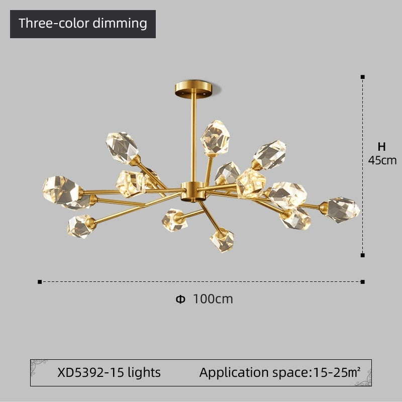 Auberwynne Crystal Chandelier-Moonnatur