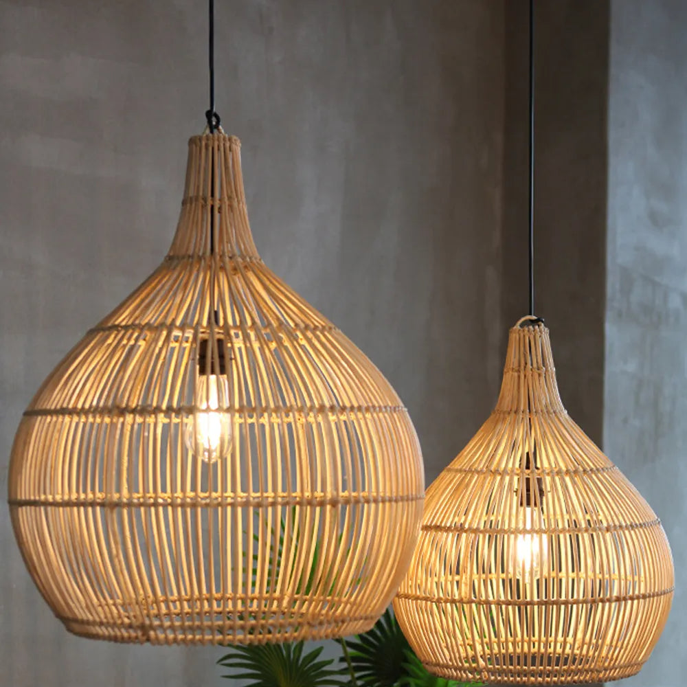 Darnelelis Rattan Pendant Light-Moonnatur