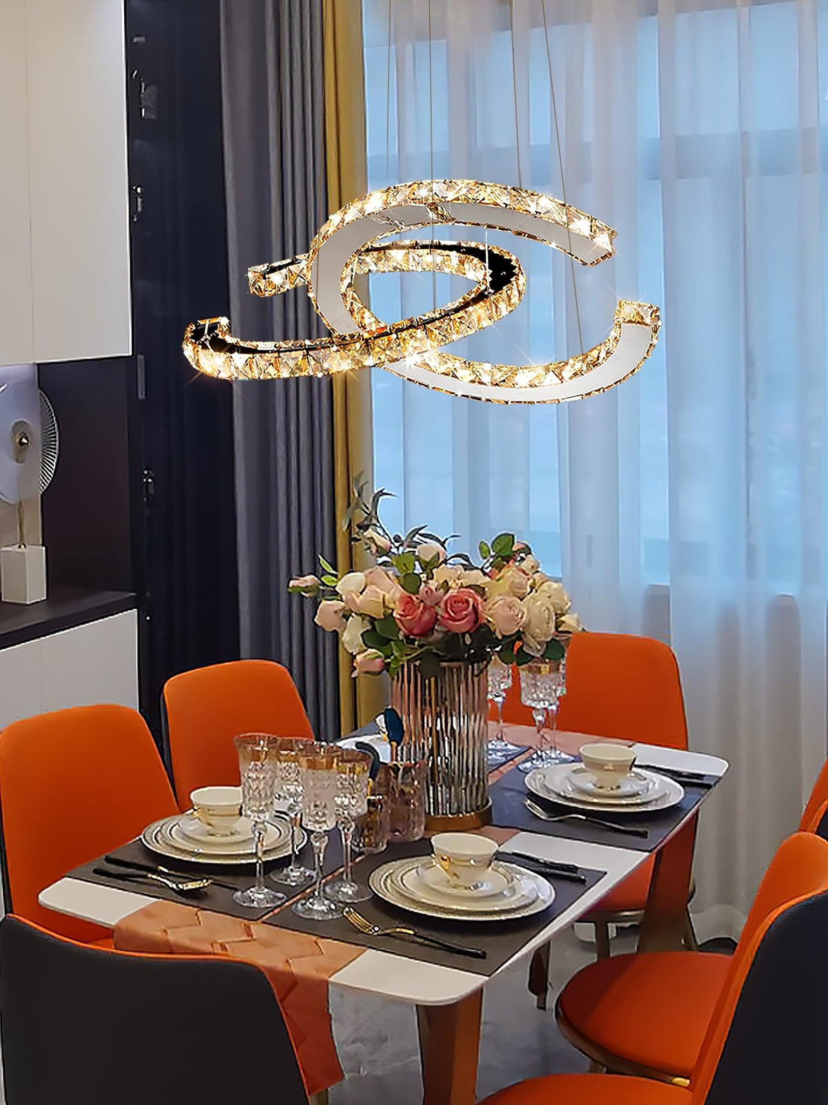 Rhodenwyn Crystal Chandelier-Moonnatur