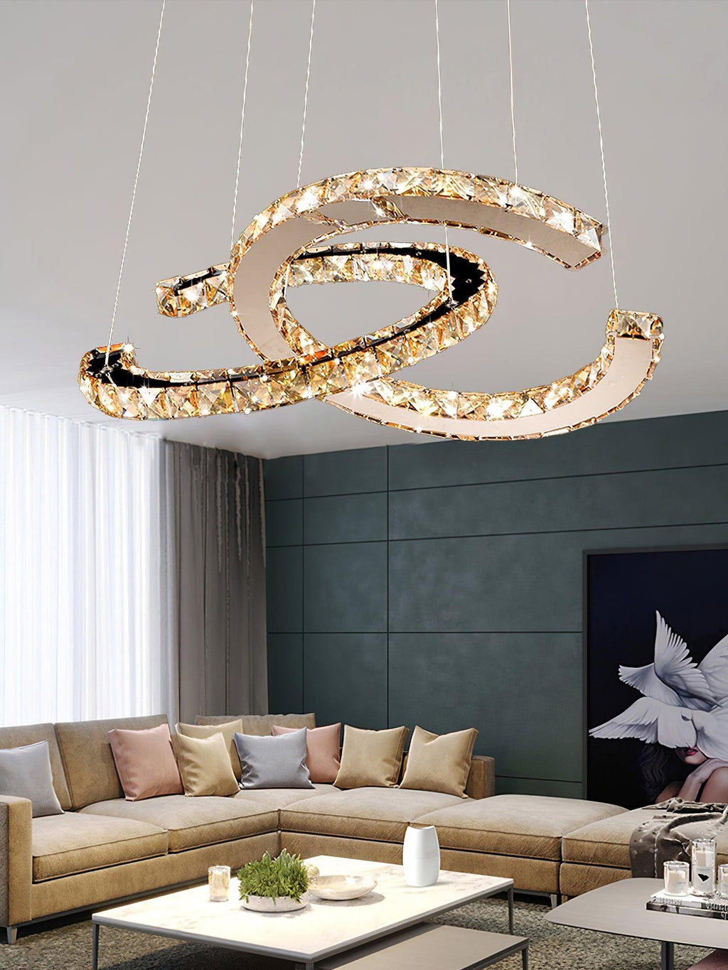 Rhodenwyn Crystal Chandelier-Moonnatur