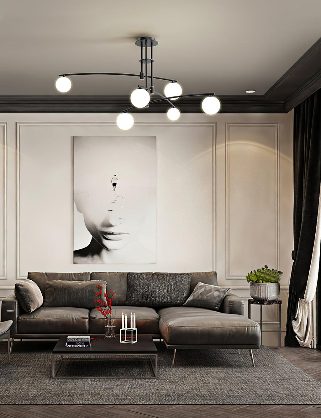 Marenella Glass Chandelier-Moonnatur
