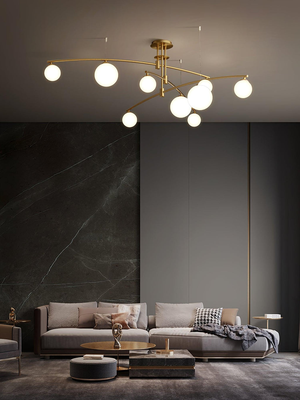 Marenella Glass Chandelier-Moonnatur