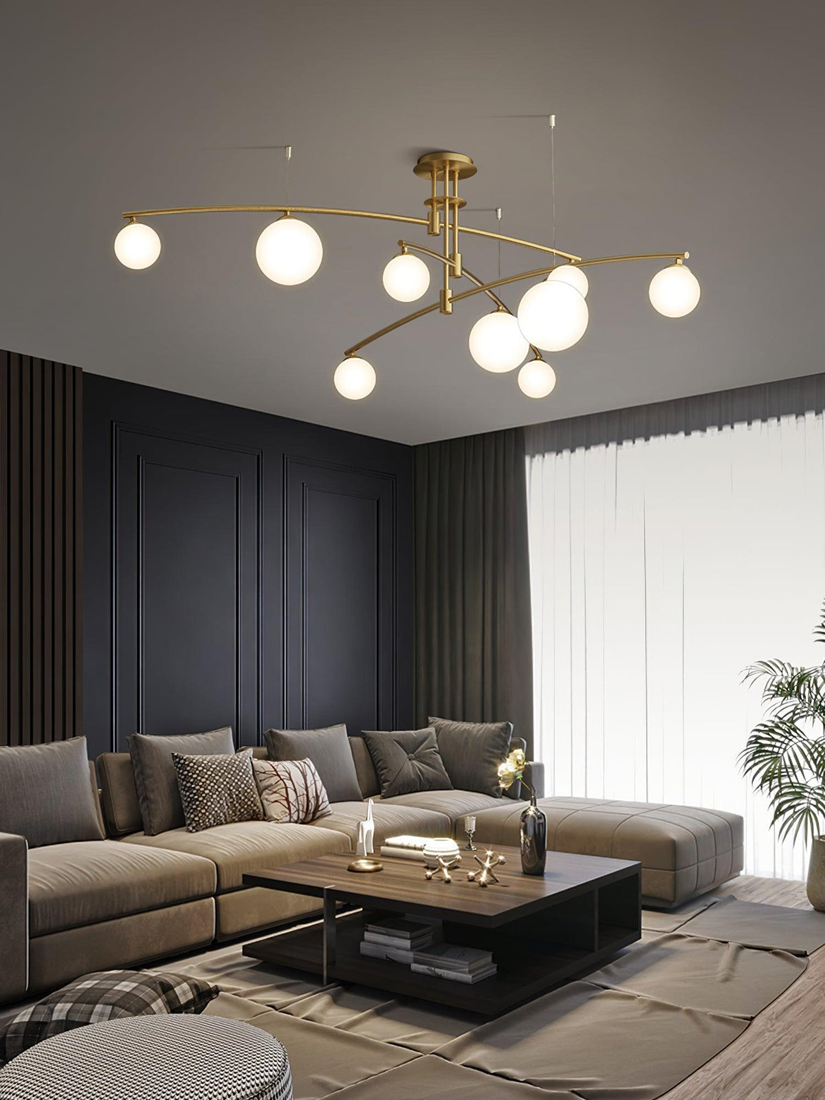 Marenella Glass Chandelier-Moonnatur