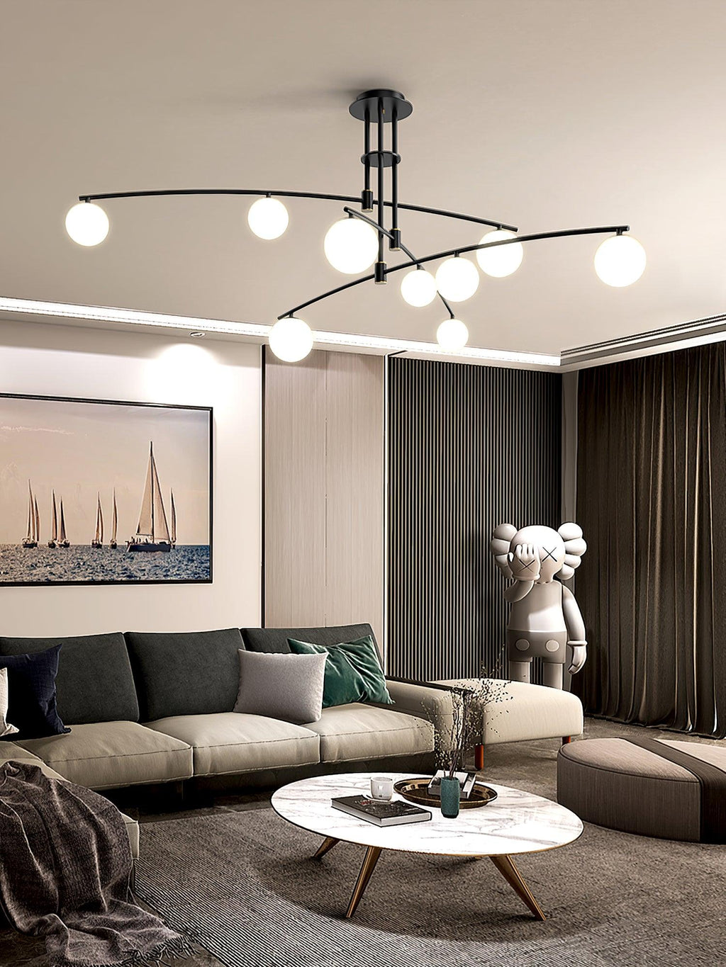 Marenella Glass Chandelier-Moonnatur