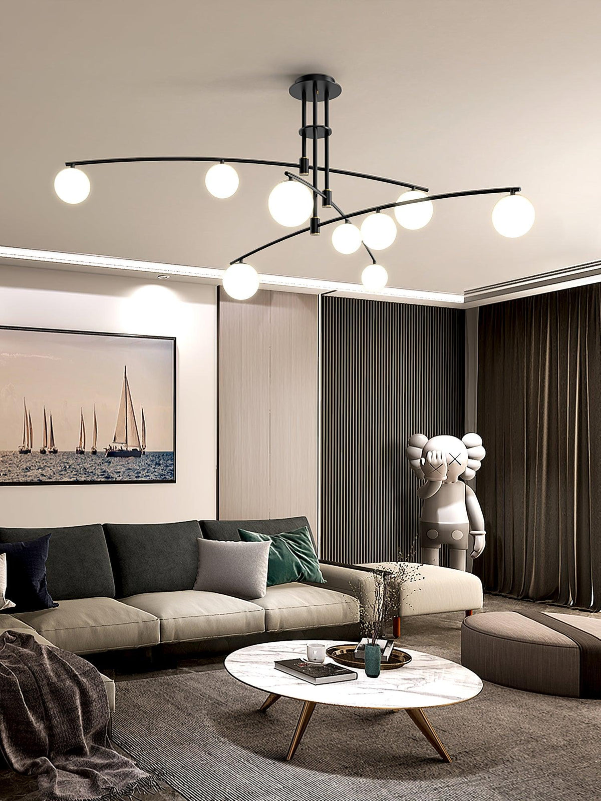 Marenella Glass Chandelier-Moonnatur