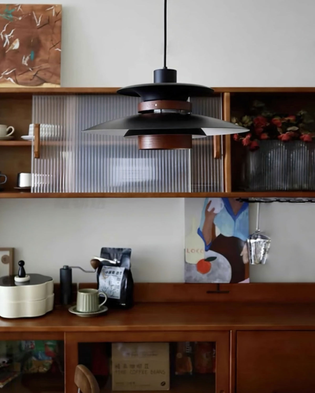 Fervale Wood Pendant Light-Moonnatur