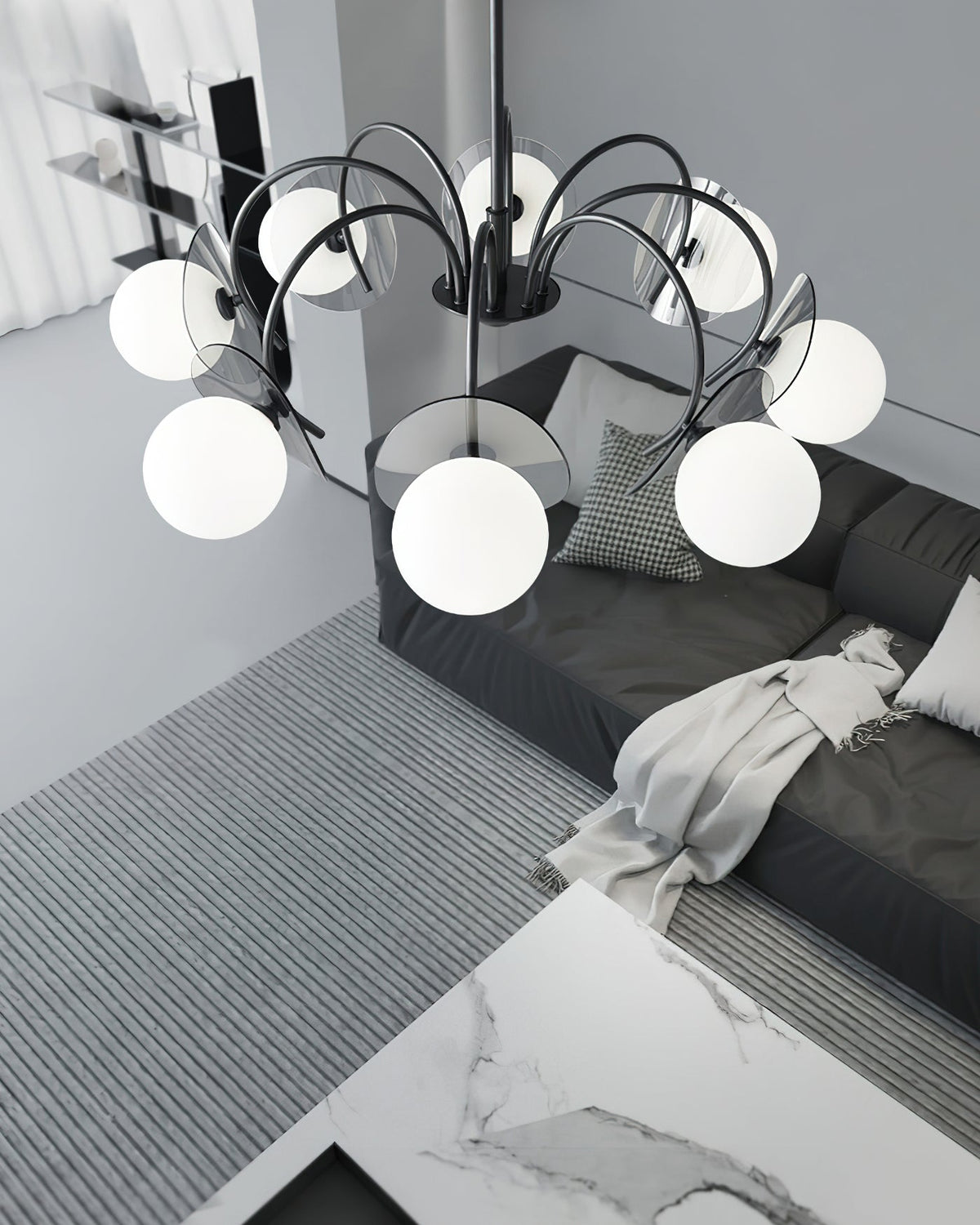 Galenia Glass Chandelier-Moonnatur