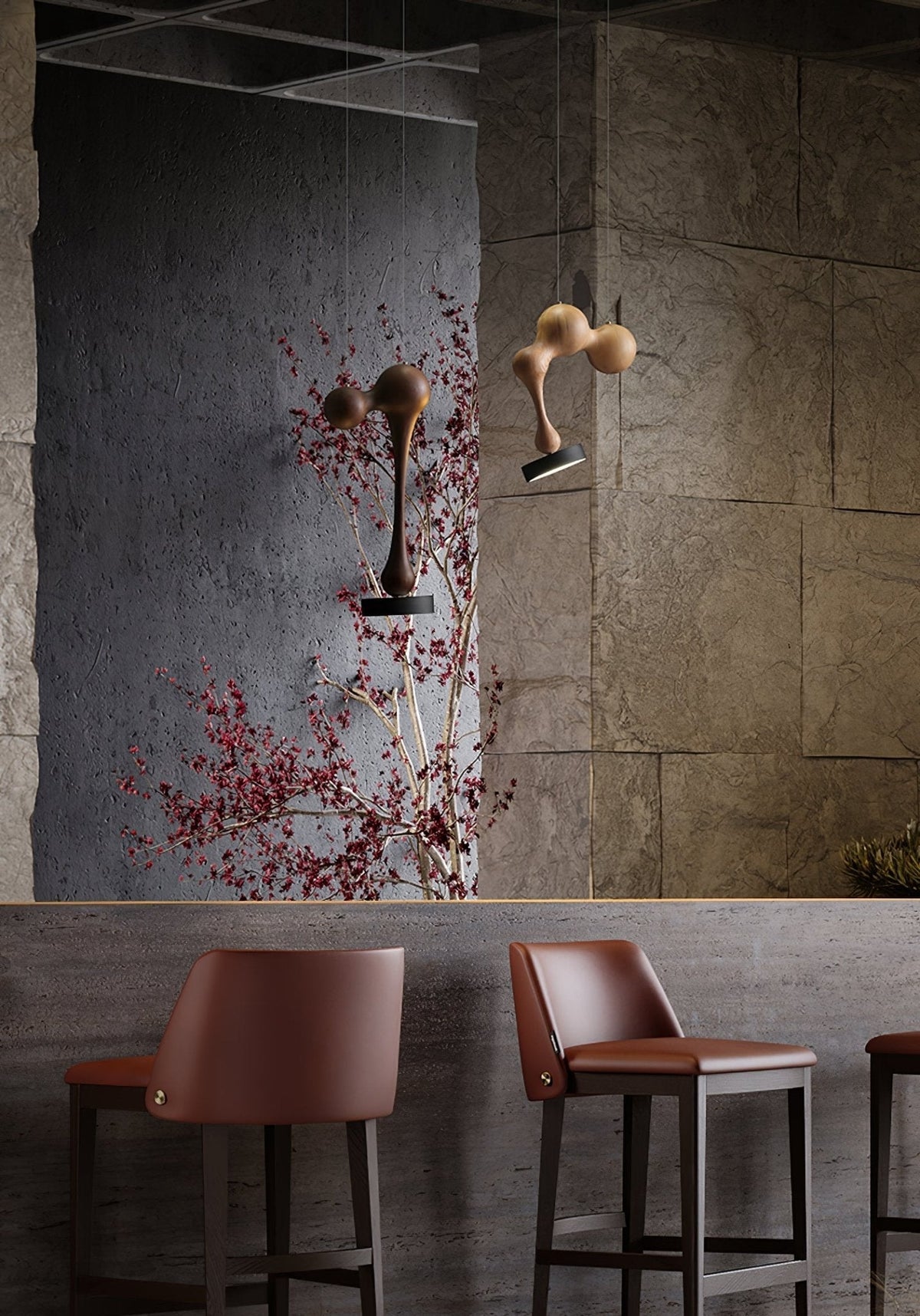 Ferrowwyn Wood Pendant Light-Moonnatur