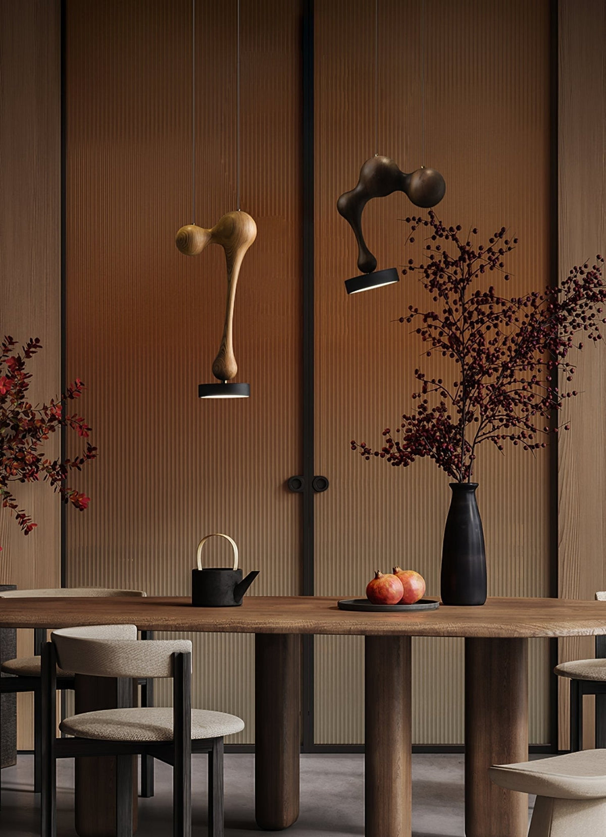 Ferrowwyn Wood Pendant Light-Moonnatur