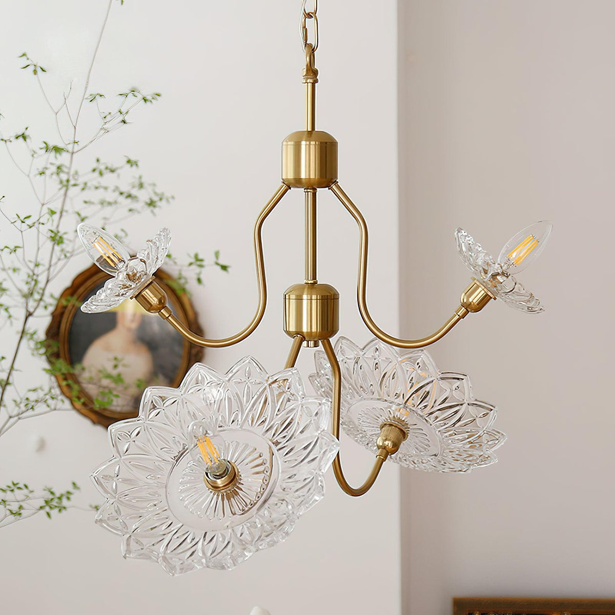 Seldenelle Glass Chandelier-Moonnatur