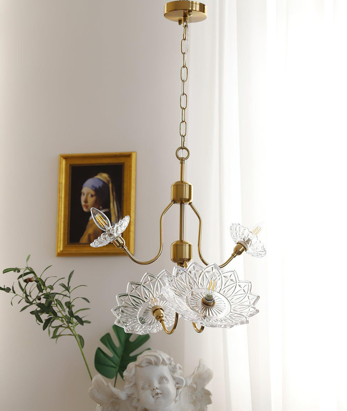 Seldenelle Glass Chandelier-Moonnatur