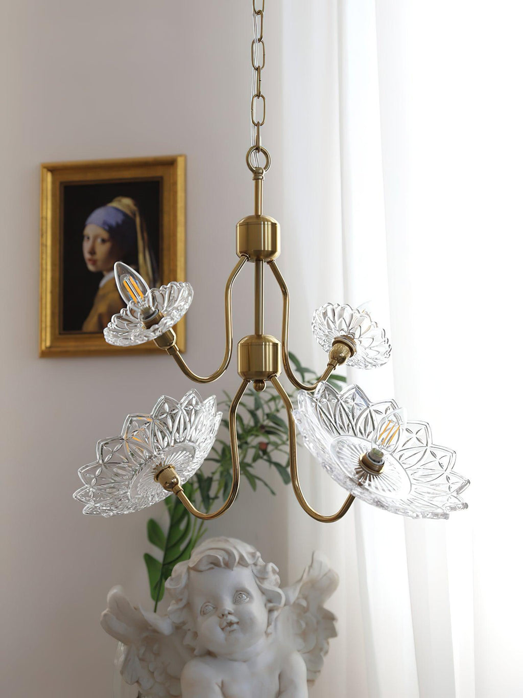 Seldenelle Glass Chandelier-Moonnatur