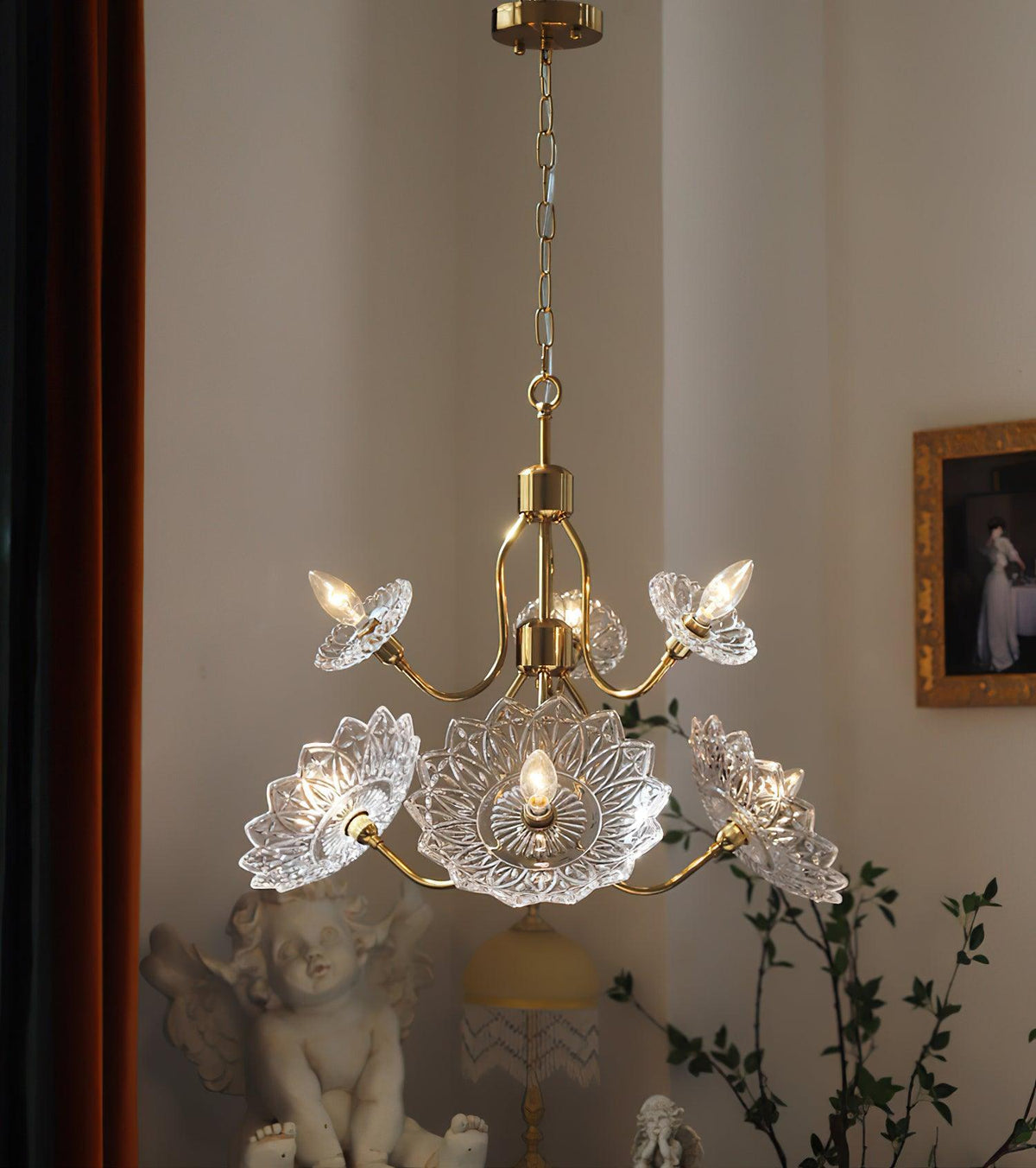Seldenelle Glass Chandelier-Moonnatur
