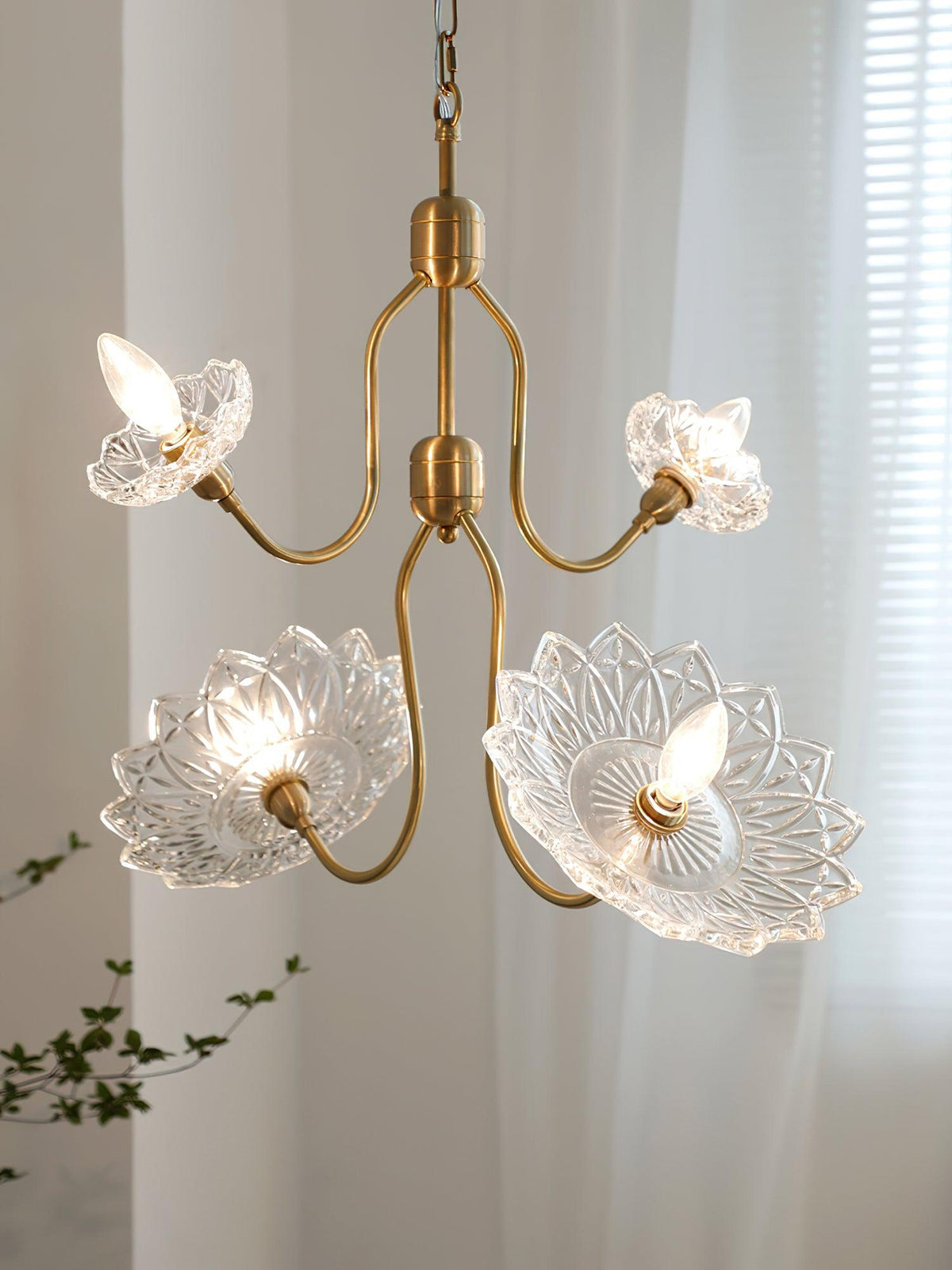 Seldenelle Glass Chandelier-Moonnatur
