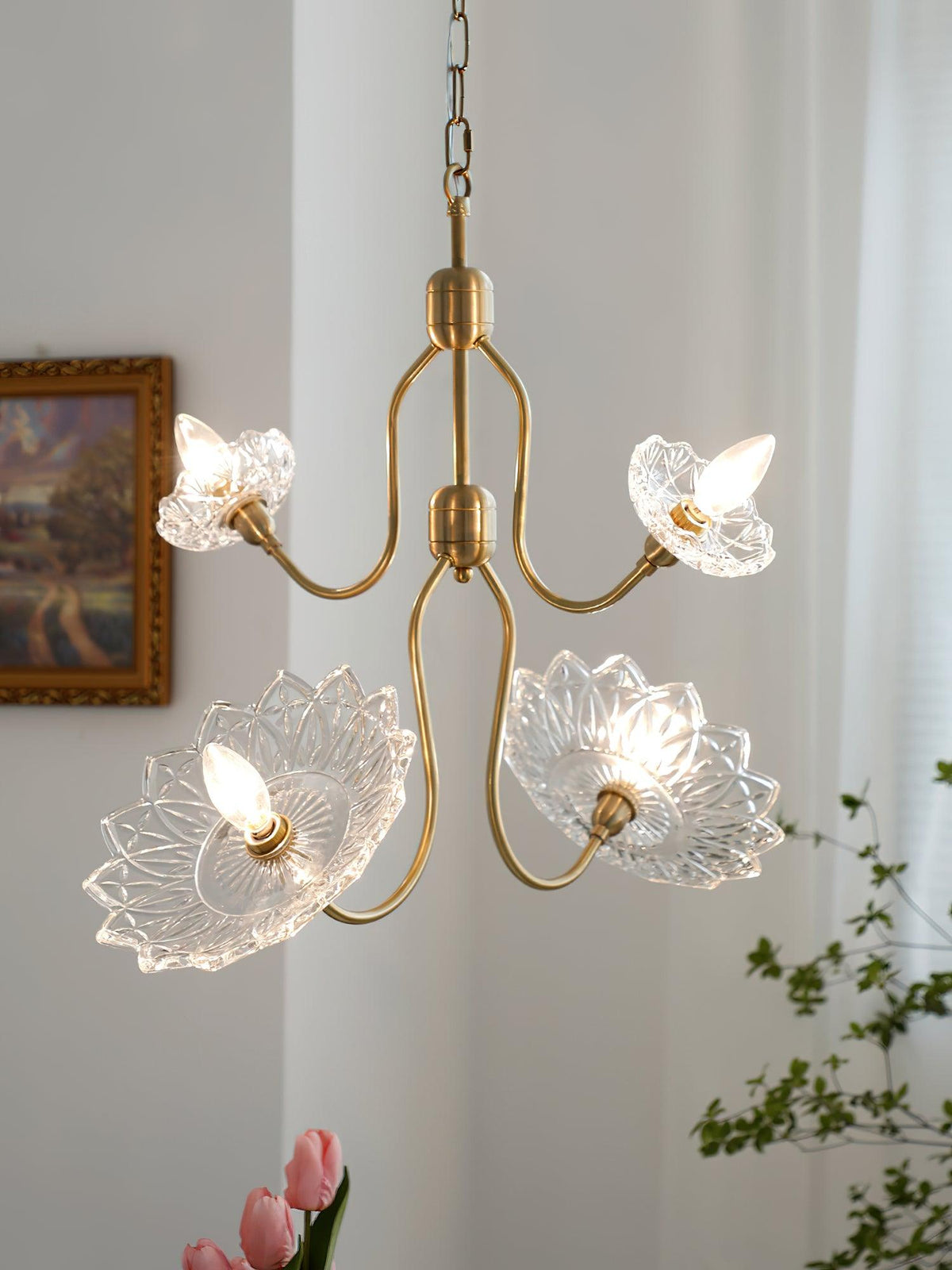 Seldenelle Glass Chandelier-Moonnatur