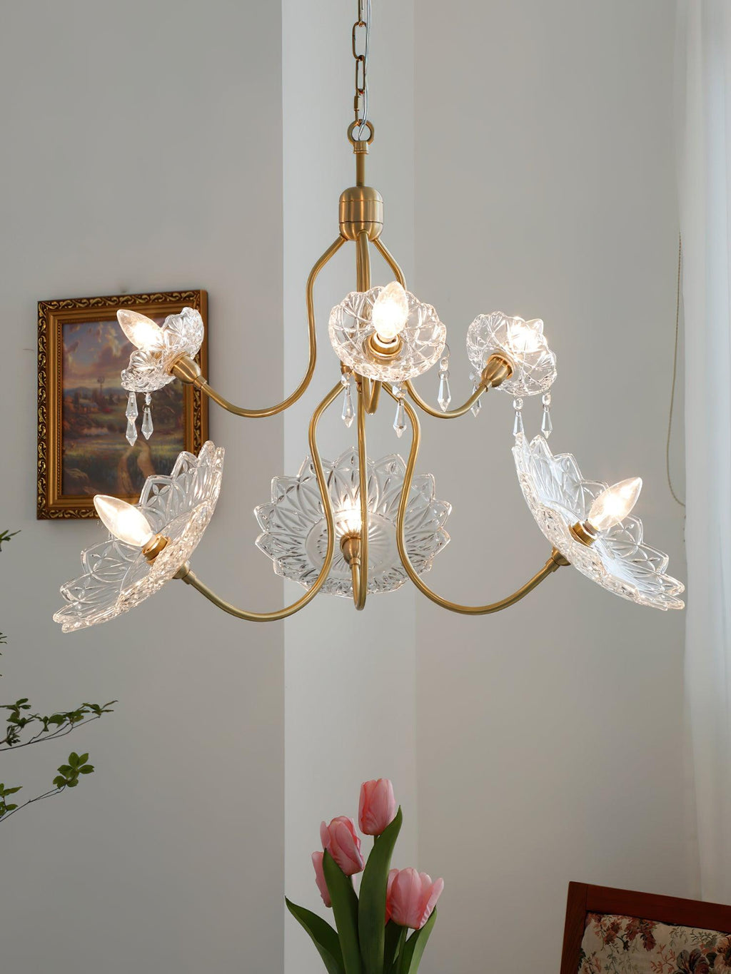Seldenelle Glass Chandelier-Moonnatur
