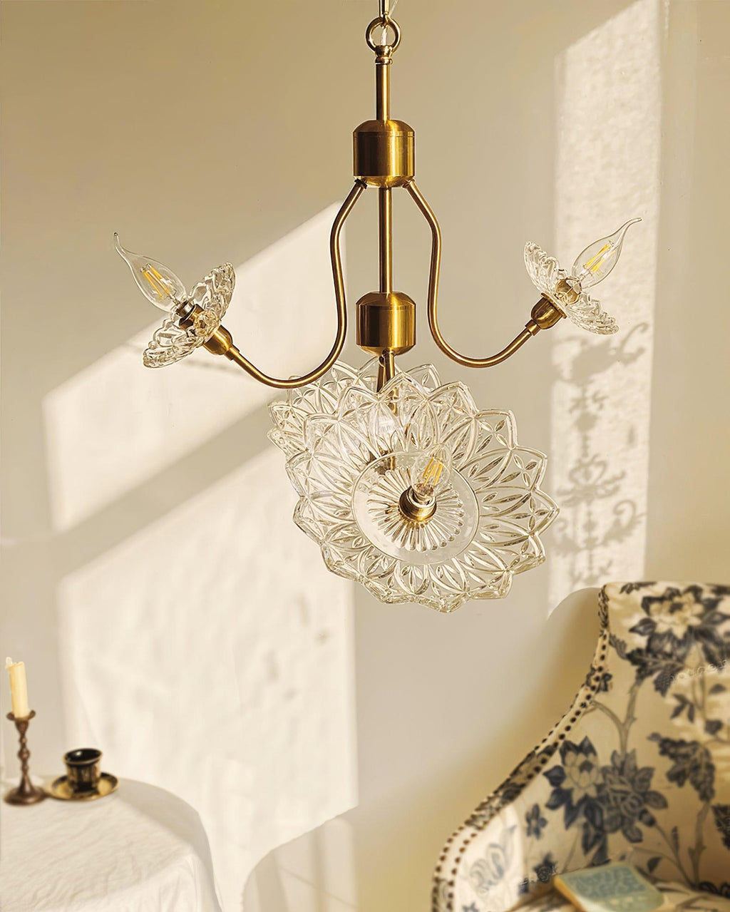 Seldenelle Glass Chandelier-Moonnatur
