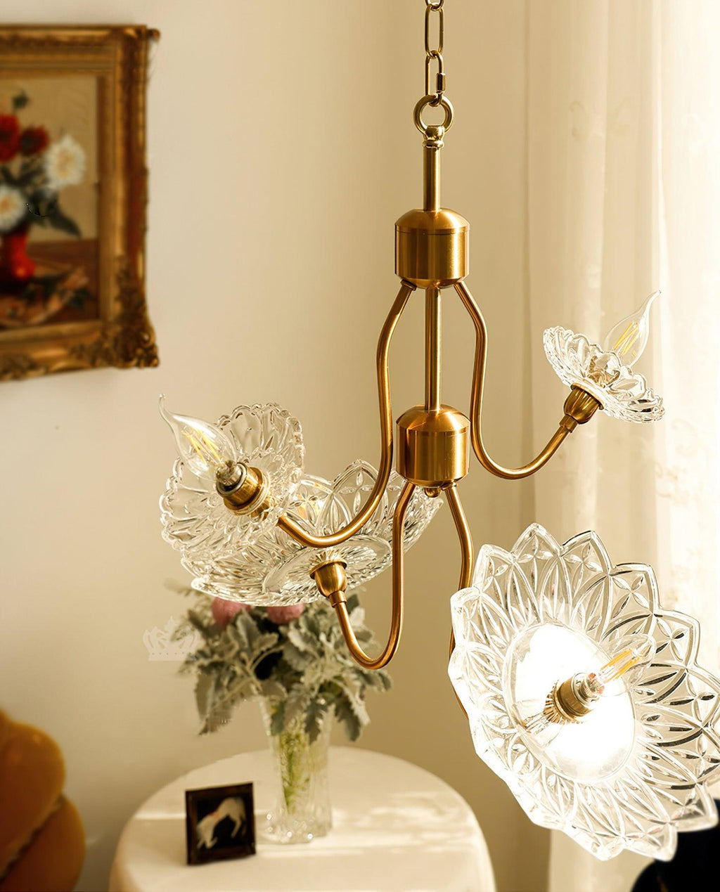 Seldenelle Glass Chandelier-Moonnatur
