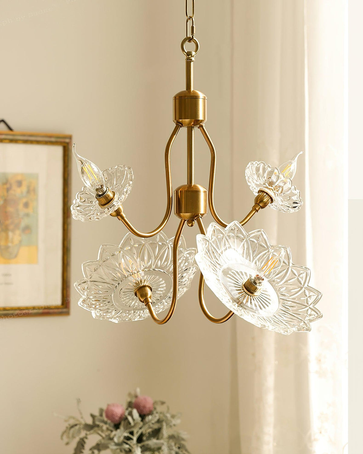 Seldenelle Glass Chandelier-Moonnatur