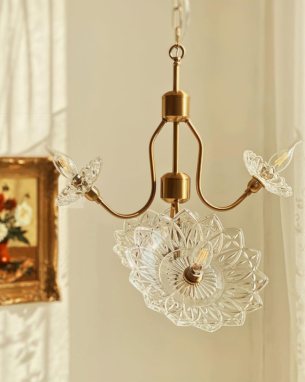 Seldenelle Glass Chandelier-Moonnatur