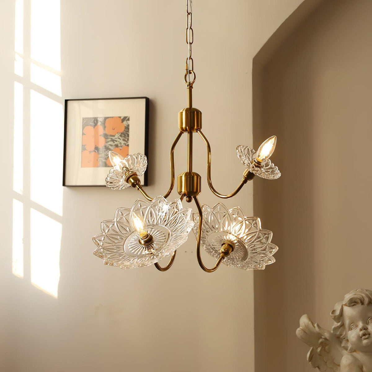 Seldenelle Glass Chandelier-Moonnatur
