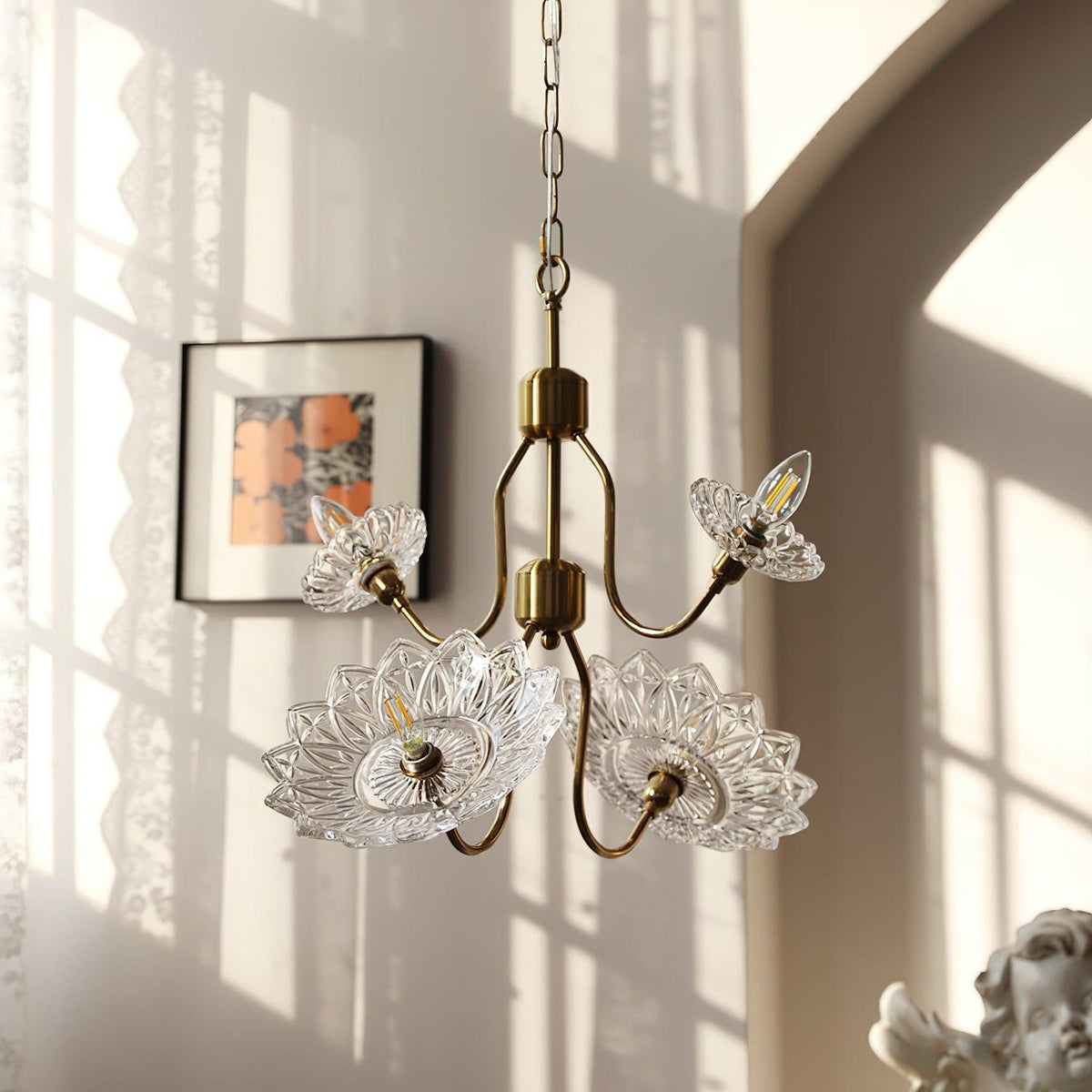 Seldenelle Glass Chandelier-Moonnatur