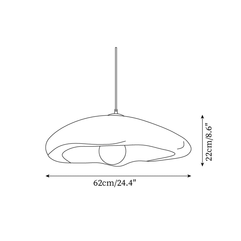 Meldenis Polystyrene Pendant Light-Moonnatur
