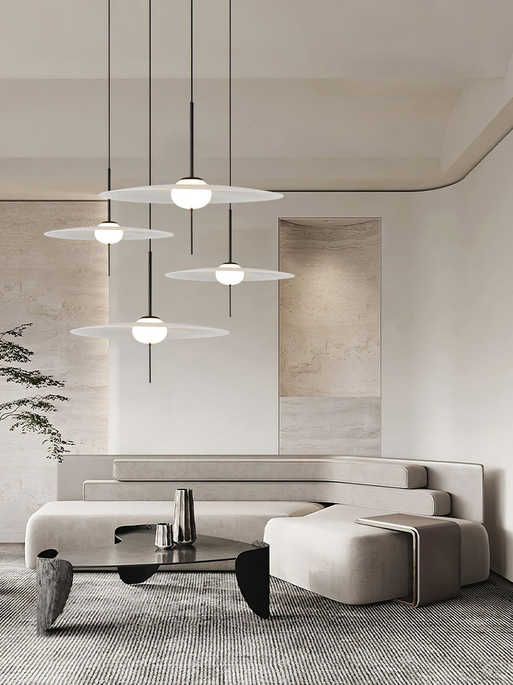 Povella Glass Pendant Lamp-Moonnatur