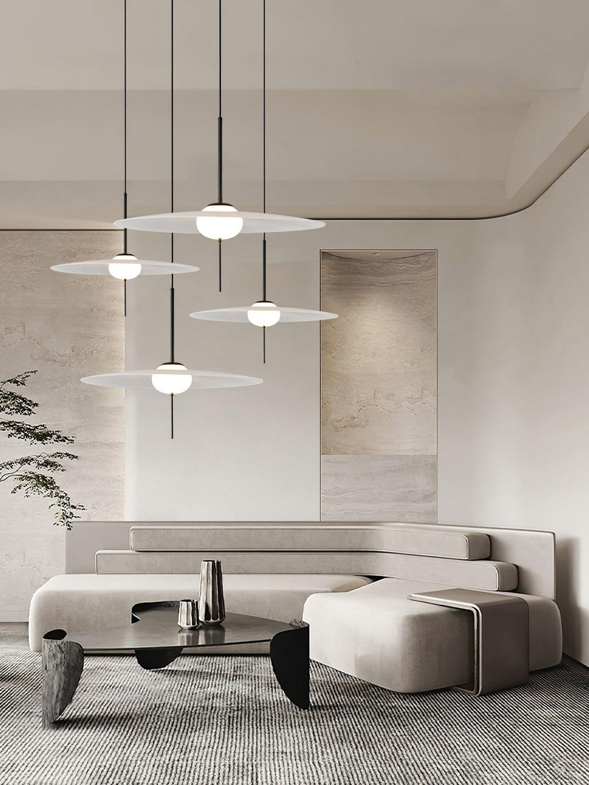 Povella Glass Pendant Lamp-Moonnatur